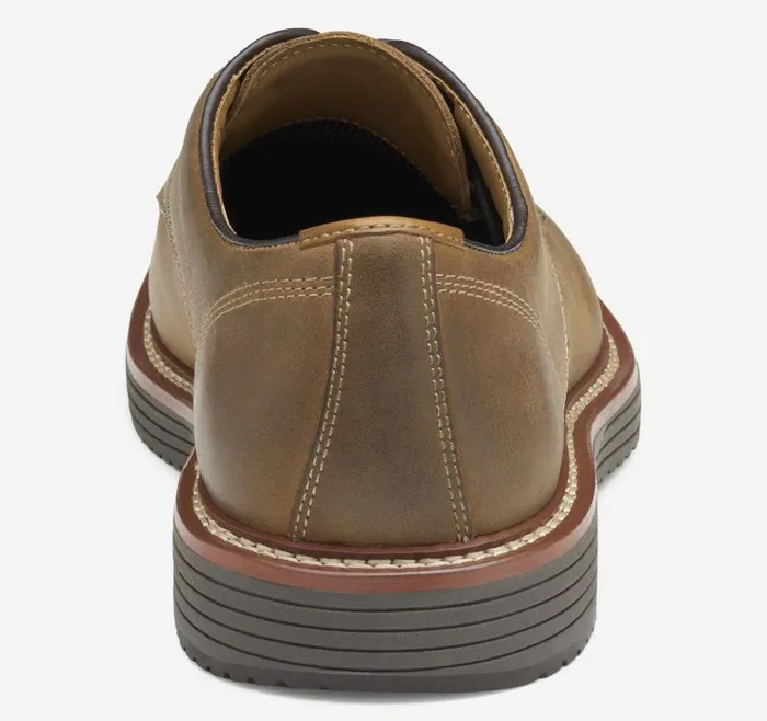 Men Johnston and Murphy LaceUps Upton Plain Toe Tan Oiled Full Grain