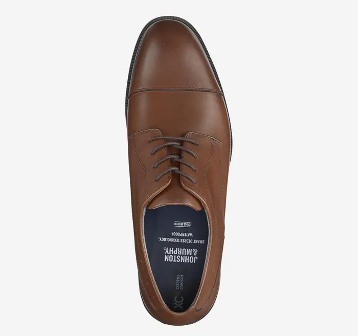 Men Johnston and Murphy LaceUps XC4 Maddox Cap Toe Tan Waterproof Full Grain Men Johnston and Murphy LaceUps XC4 Maddox Cap Toe Tan Waterproof Full Grain