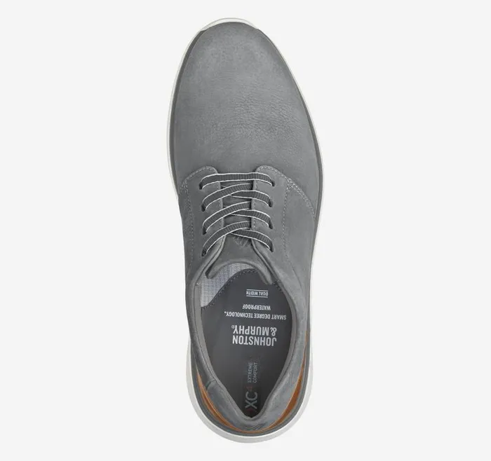 Men Johnston and Murphy LaceUps XC4 Prentiss 2 Plain Toe Gray Waterproof Tumbled Nubuck Men Johnston and Murphy LaceUps XC4 Prentiss 2 Plain Toe Gray Waterproof Tumbled Nubuck