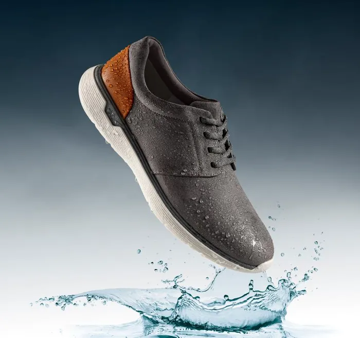 Men Johnston and Murphy LaceUps XC4 Prentiss 2 Plain Toe Gray Waterproof Tumbled Nubuck Men Johnston and Murphy LaceUps XC4 Prentiss 2 Plain Toe Gray Waterproof Tumbled Nubuck