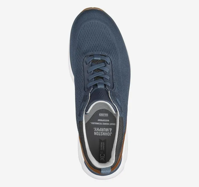 Men Johnston and Murphy LaceUps XC4 TR4Sport Hybrid Navy Waterproof Knit