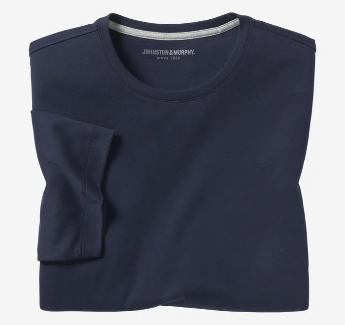 Men Johnston and Murphy Polos and Tees Essential Tee Navy