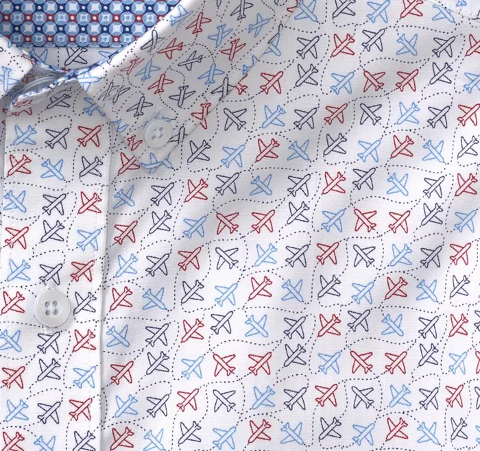 Men Johnston and Murphy ShortSleeve Shirts Printed Cotton ShortSleeve Shirt White Flying Airplane Men Johnston and Murphy ShortSleeve Shirts Printed Cotton ShortSleeve Shirt White Flying Airplane