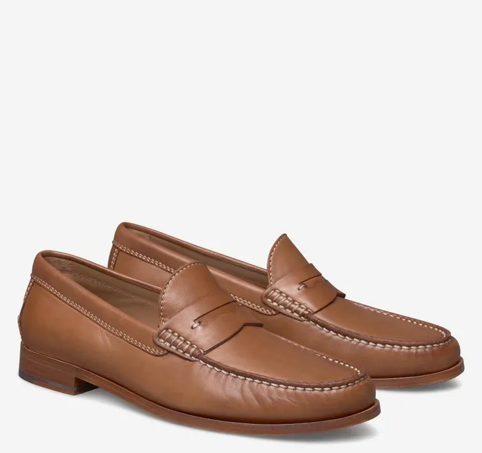 Men Johnston and Murphy SlipOns and Loafers Baldwin Penny Loafer Cognac Sheepskin Men Johnston and Murphy SlipOns and Loafers Baldwin Penny Loafer Cognac Sheepskin