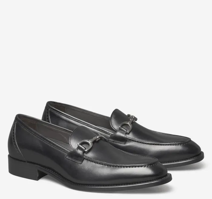 Men Johnston and Murphy SlipOns and Loafers Ellsworth Bit Loafer Black Italian Calfskin Men Johnston and Murphy SlipOns and Loafers Ellsworth Bit Loafer Black Italian Calfskin