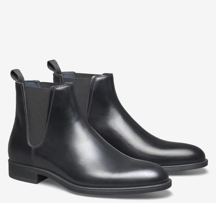 Men Johnston and Murphy SlipOns and Loafers Flynch Chelsea Boot Black Italian Calfskin Men Johnston and Murphy SlipOns and Loafers Flynch Chelsea Boot Black Italian Calfskin