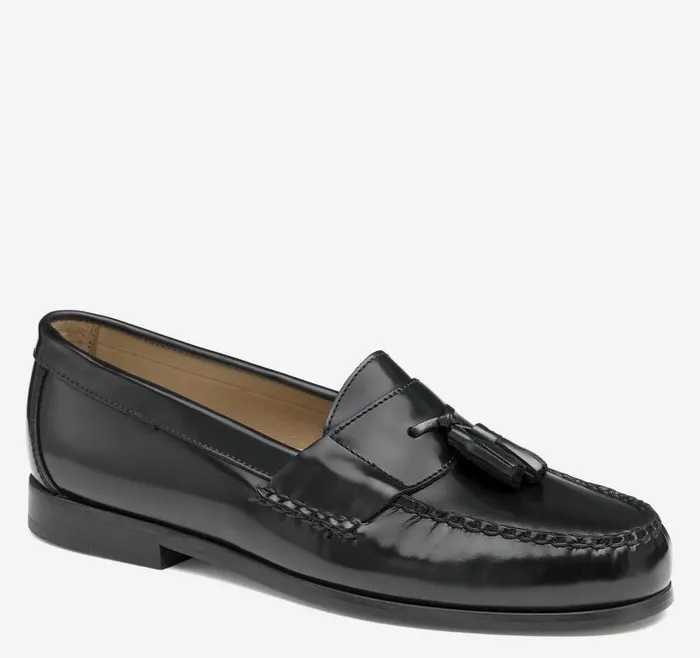 Men Johnston and Murphy SlipOns and Loafers Hayes Tassel Loafer Black Full Grain Men Johnston and Murphy SlipOns and Loafers Hayes Tassel Loafer Black Full Grain