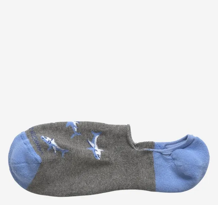 Men Johnston and Murphy Socks HighCut Liner Socks Gray Shark