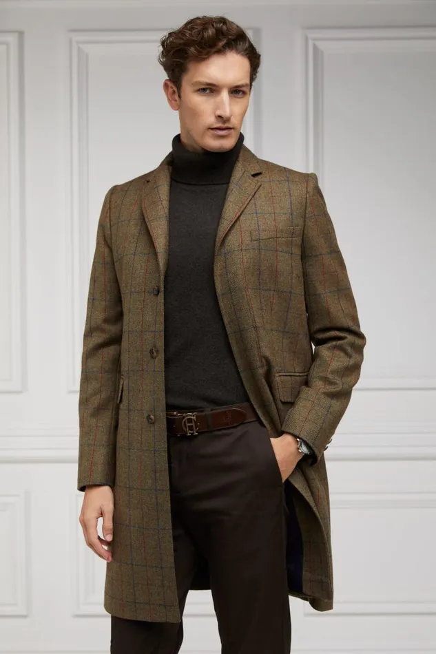 Men Knitwear Holland Cooper Byron Roll Neck Knit Moss