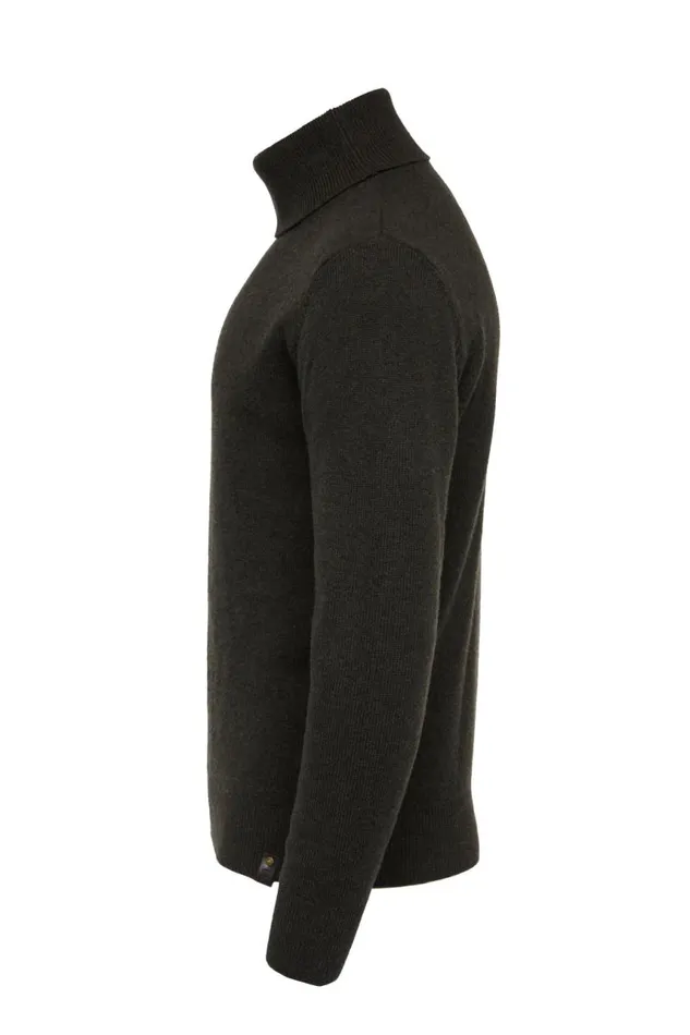 Men Knitwear Holland Cooper Byron Roll Neck Knit Moss
