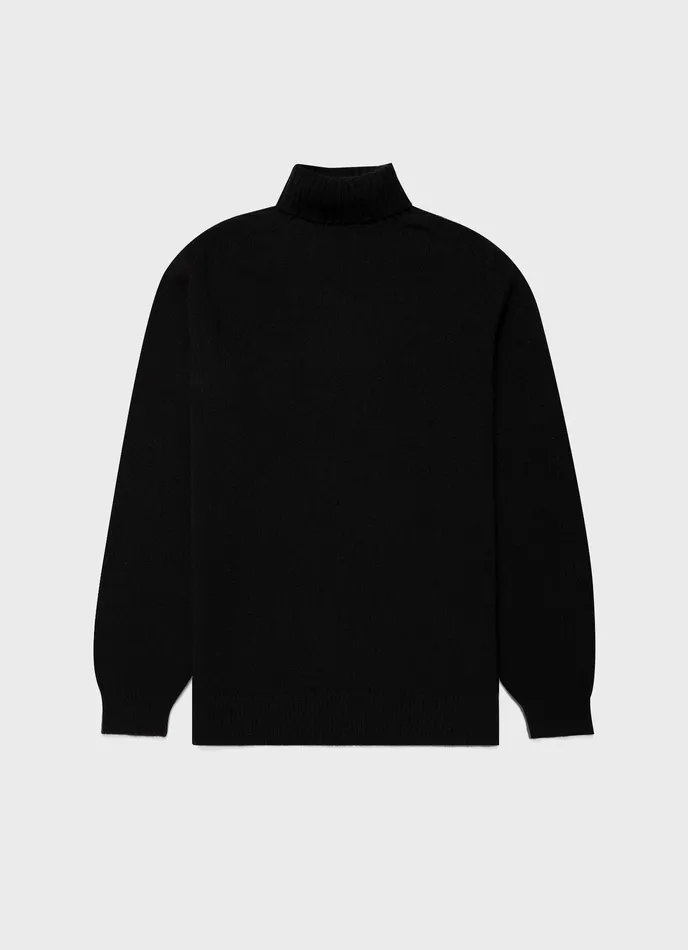 Men Knitwear ussunspel Lambswool Roll Neck Black