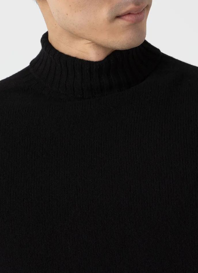 Men Knitwear ussunspel Lambswool Roll Neck Black