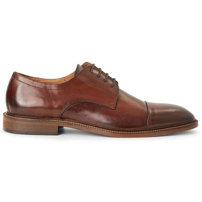 Men Laceups and Oxfords Bruno Magli Aydin Cap Toe Leather DerbyCognac