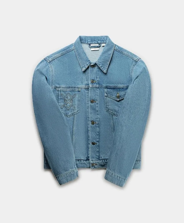 Men Light Blue Nunise Denim Jacket Daily Paper Jackets