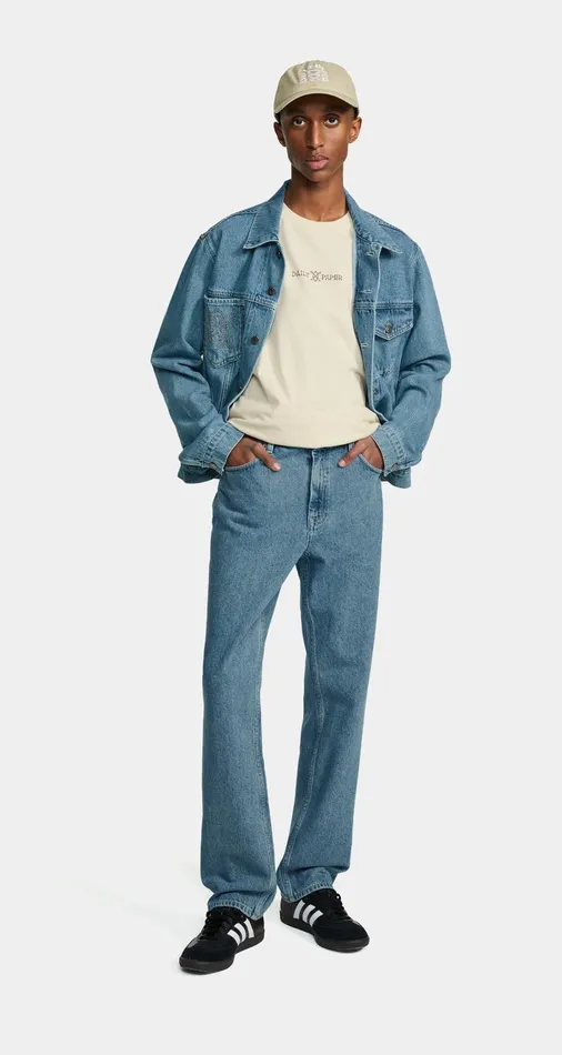 Men Light Blue Nunise Denim Jacket Daily Paper Jackets Men Light Blue Nunise Denim Jacket Daily Paper Jackets