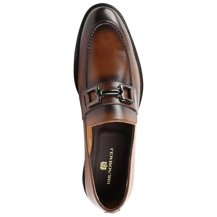Men Loafers and Slipons Bruno Magli Alpha Classic Bit Leather Loafer 8211 Cognac