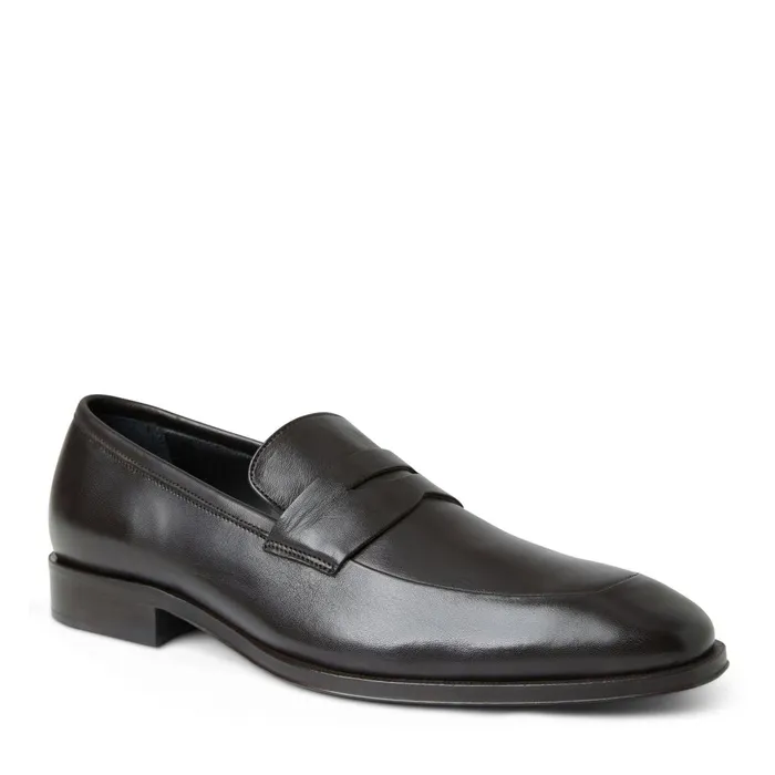 Men Loafers and Slipons Bruno Magli Maioco Slip On Loafer Dark Brown Leather