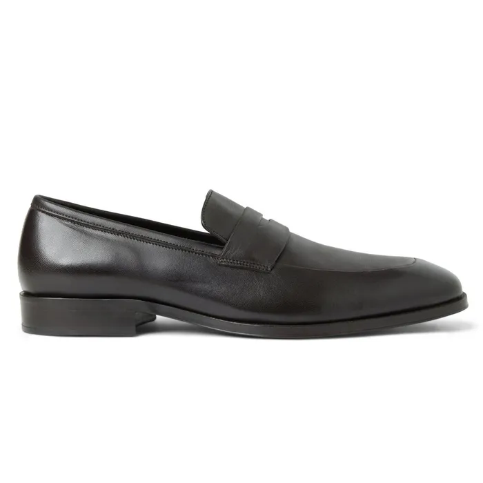 Men Loafers and Slipons Bruno Magli Maioco Slip On Loafer Dark Brown Leather