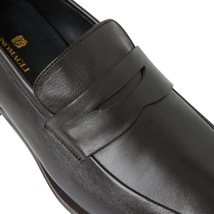 Men Loafers and Slipons Bruno Magli Maioco Slip On Loafer Dark Brown Leather