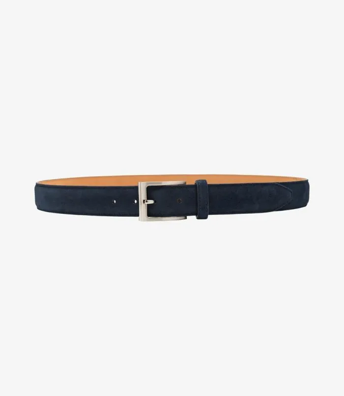 Men Loake Casual Belts William Belt Navy Suede Men Loake Casual Belts William Belt Navy Suede