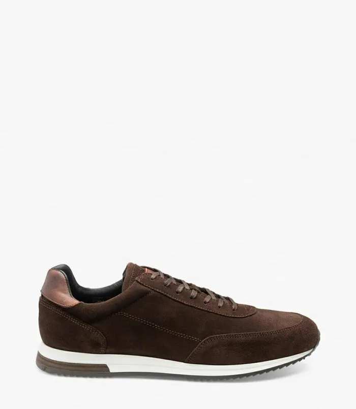 Men Loake Trainers and Sneakers Bannister Dark Brown Suede