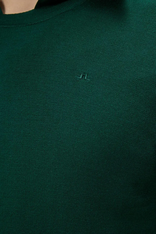 Men Lyle Light Merino Crew Neck Rain Forest JLindeberg Knitwear Men Lyle Light Merino Crew Neck Rain Forest JLindeberg Knitwear