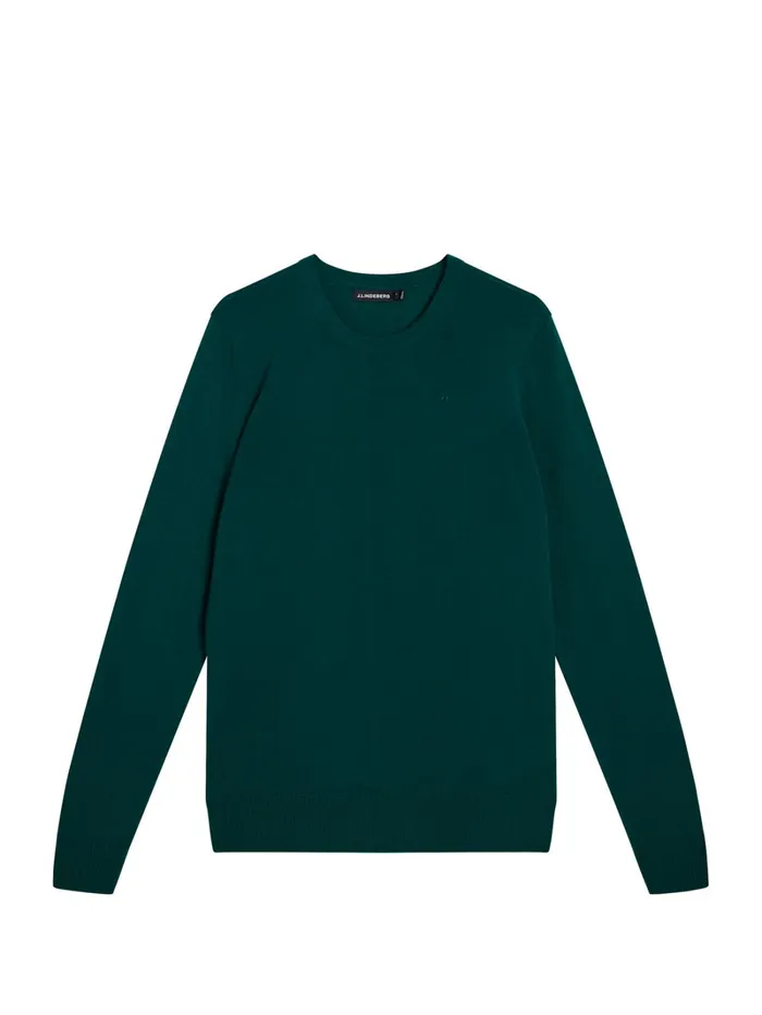 Men Lyle Light Merino Crew Neck Rain Forest JLindeberg Knitwear Men Lyle Light Merino Crew Neck Rain Forest JLindeberg Knitwear