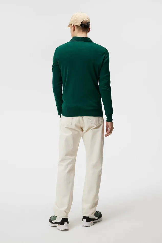 Men Lyle Light Merino Crew Neck Rain Forest JLindeberg Knitwear Men Lyle Light Merino Crew Neck Rain Forest JLindeberg Knitwear
