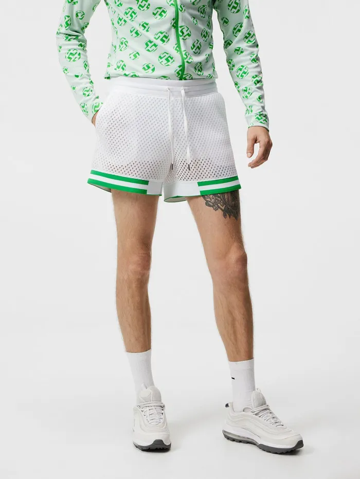 Men Mesha Mesh Shorts White JLindeberg Shorts