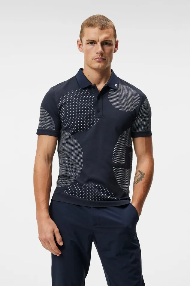 Men Nate Seamless Polo JL Navy JLindeberg Polo Shirts