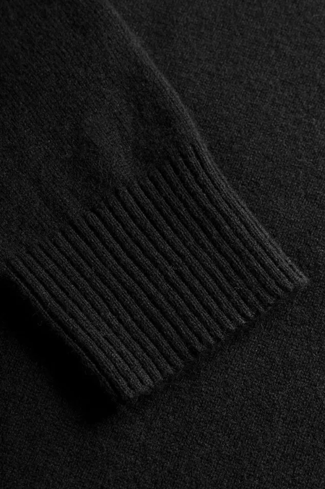 Men Norse Standard Merino Lambswool Cardigan Black Norse Projects Knitwear