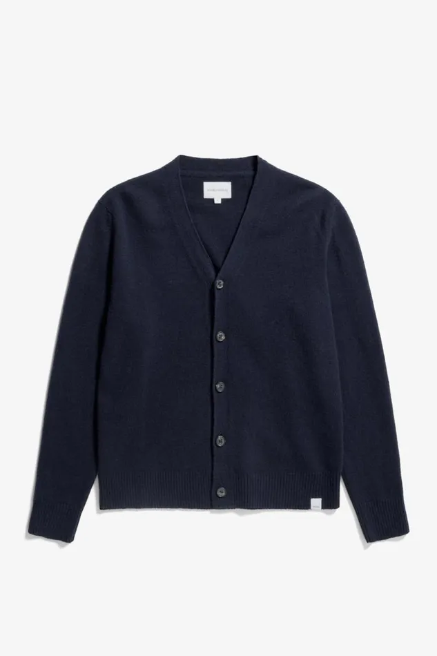 Men Norse Standard Merino Lambswool Cardigan Dark Navy Norse Projects Knitwear Men Norse Standard Merino Lambswool Cardigan Dark Navy Norse Projects Knitwear