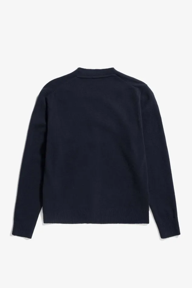Men Norse Standard Merino Lambswool Cardigan Dark Navy Norse Projects Knitwear