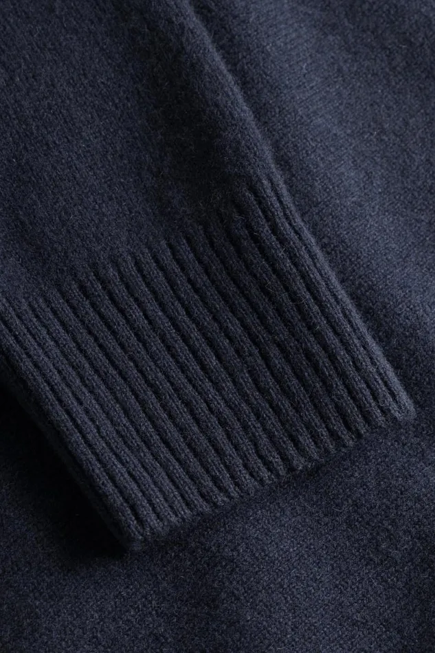 Men Norse Standard Merino Lambswool Cardigan Dark Navy Norse Projects Knitwear