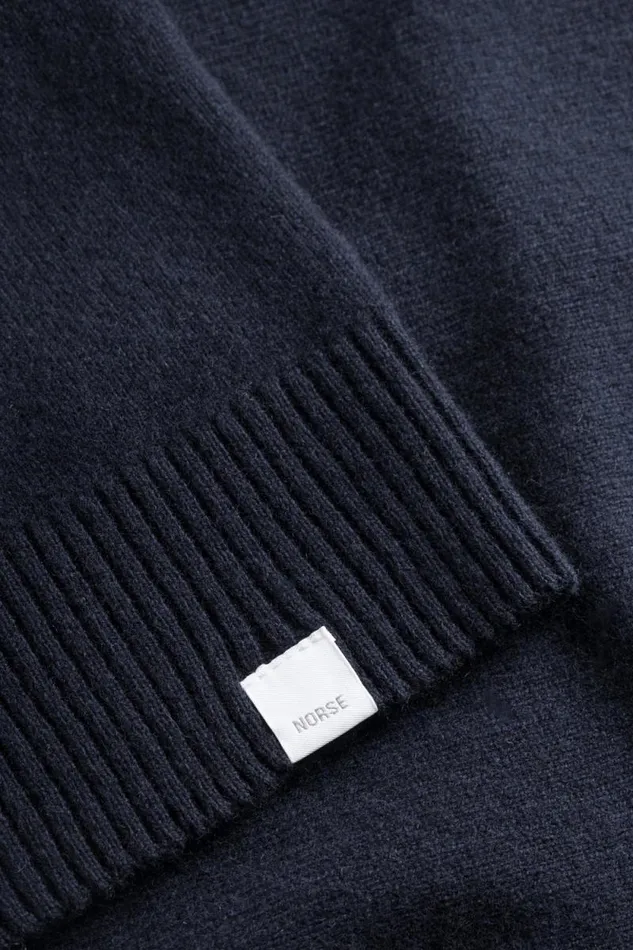 Men Norse Standard Merino Lambswool Cardigan Dark Navy Norse Projects Knitwear