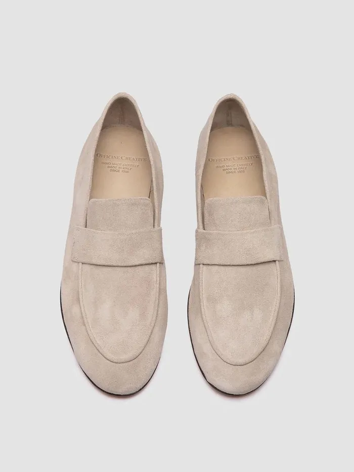 Men Officine Creative Footwear AIRTO 001 Beige Suede Loafers
