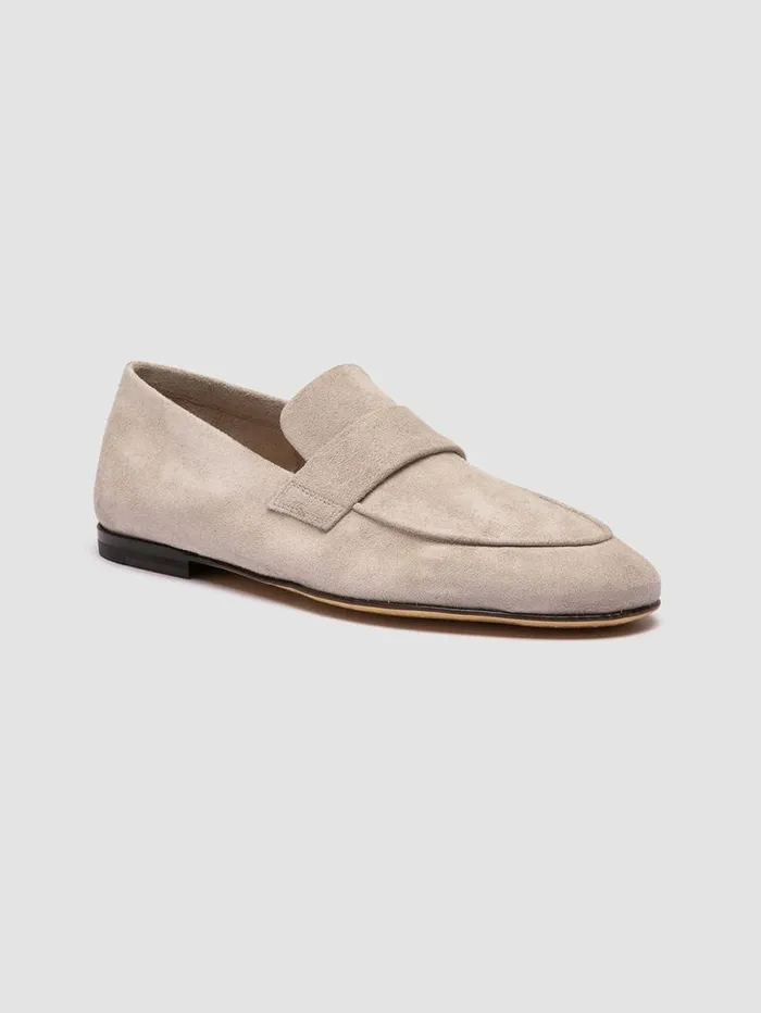 Men Officine Creative Footwear AIRTO 001 Beige Suede Loafers