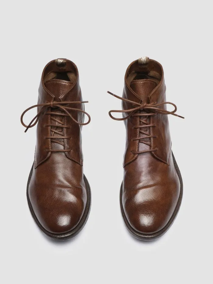 Men Officine Creative Footwear ARC 513 Brown Leather Ankle Boots Men Officine Creative Footwear ARC 513 Brown Leather Ankle Boots