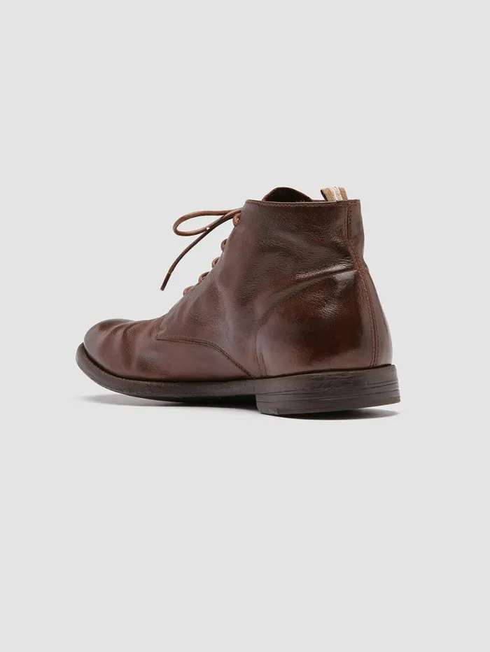 Men Officine Creative Footwear ARC 513 Brown Leather Ankle Boots Men Officine Creative Footwear ARC 513 Brown Leather Ankle Boots