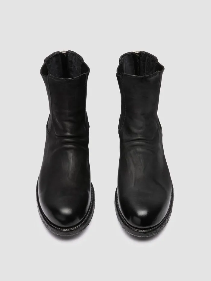 Men Officine Creative Footwear BULLA DD 104 Black Leather Zipped Boots Men Officine Creative Footwear BULLA DD 104 Black Leather Zipped Boots