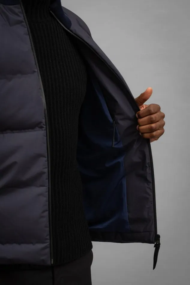 Men Pertex Shield Hybrid Knit Gilet Dark Navy Norse Projects Outerwear