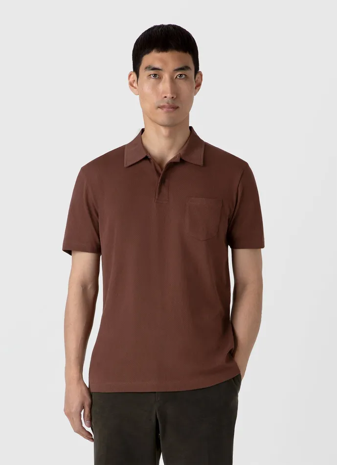 Men Polo Shirts ussunspel Riviera Polo Shirt Cocoa Brown Men Polo Shirts ussunspel Riviera Polo Shirt Cocoa Brown