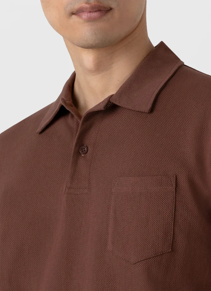 Men Polo Shirts ussunspel Riviera Polo Shirt Cocoa Brown Men Polo Shirts ussunspel Riviera Polo Shirt Cocoa Brown