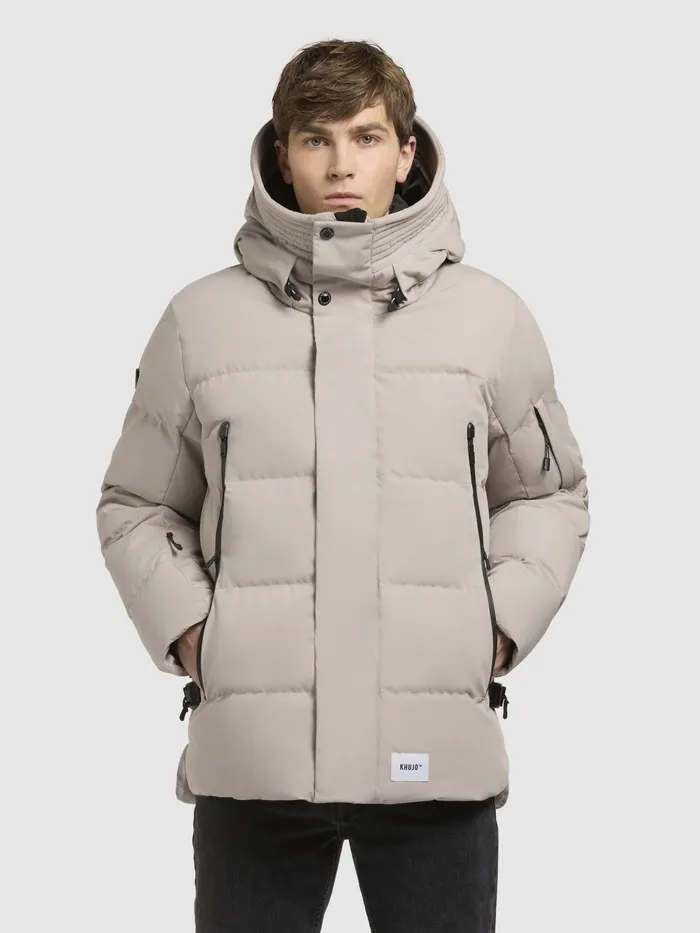 Men Puffer Jackets KHUJO Jacke TATO Hellgrau Hellgrau