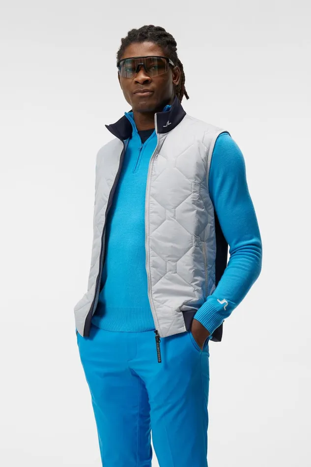 Men Quilt Hybrid Vest High Rise JLindeberg Gilets
