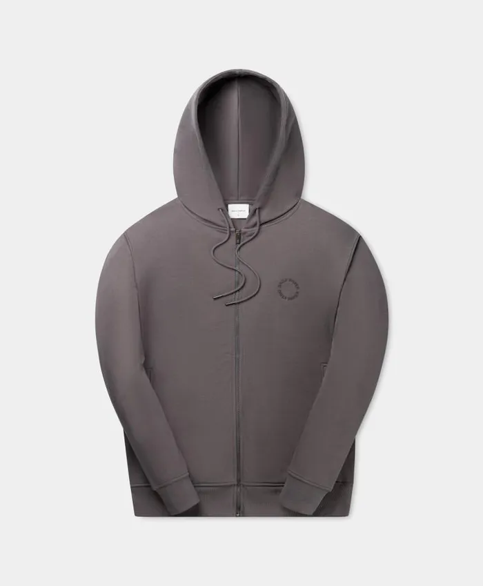 Men Rabbit Grey Orbit Zip Hoodie Daily Paper Hoodies and Sweaters