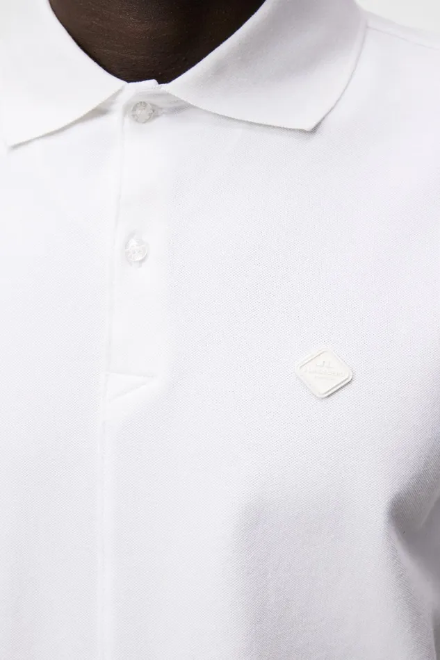 Men Rubi Slim Polo Shirt White JLindeberg Polo Shirts