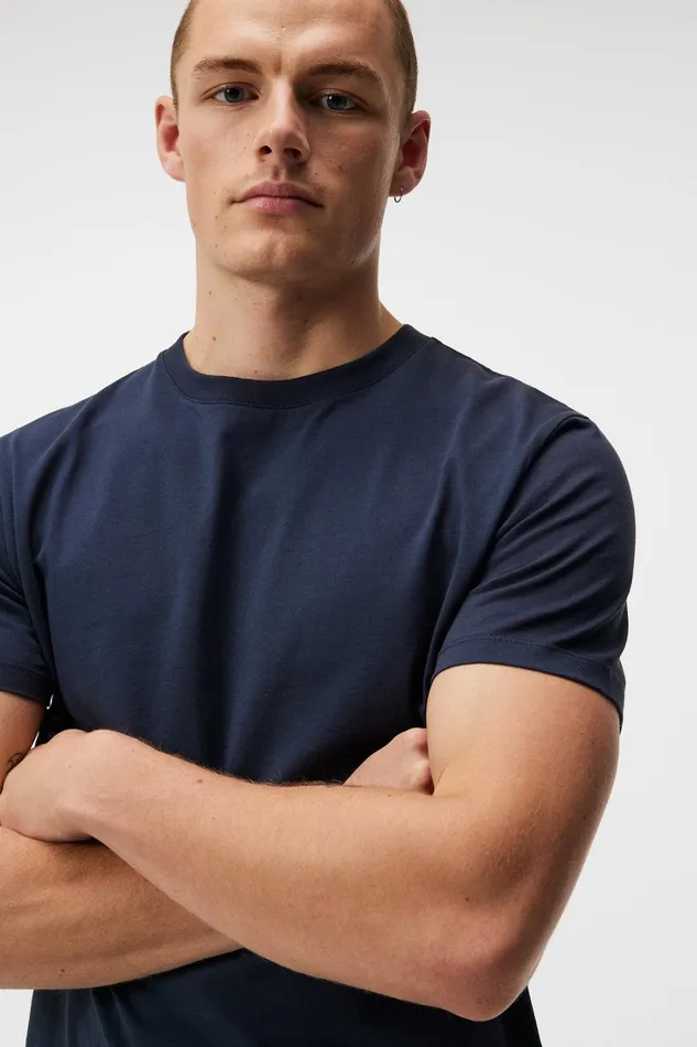 Men Sid Basic TShirt JL Navy JLindeberg Tshirts Men Sid Basic TShirt JL Navy JLindeberg Tshirts