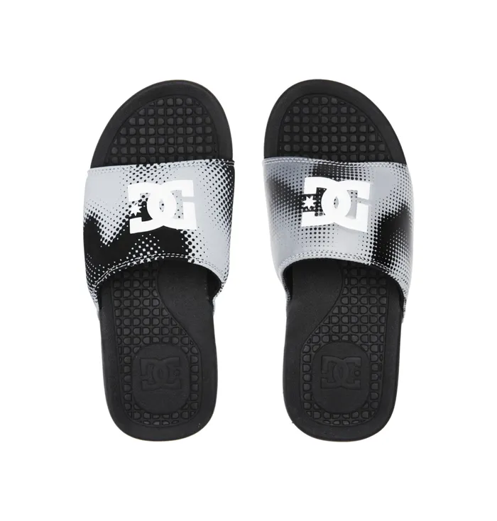 Men Slides DC Shoes Bolsa Slides blackgreywhite