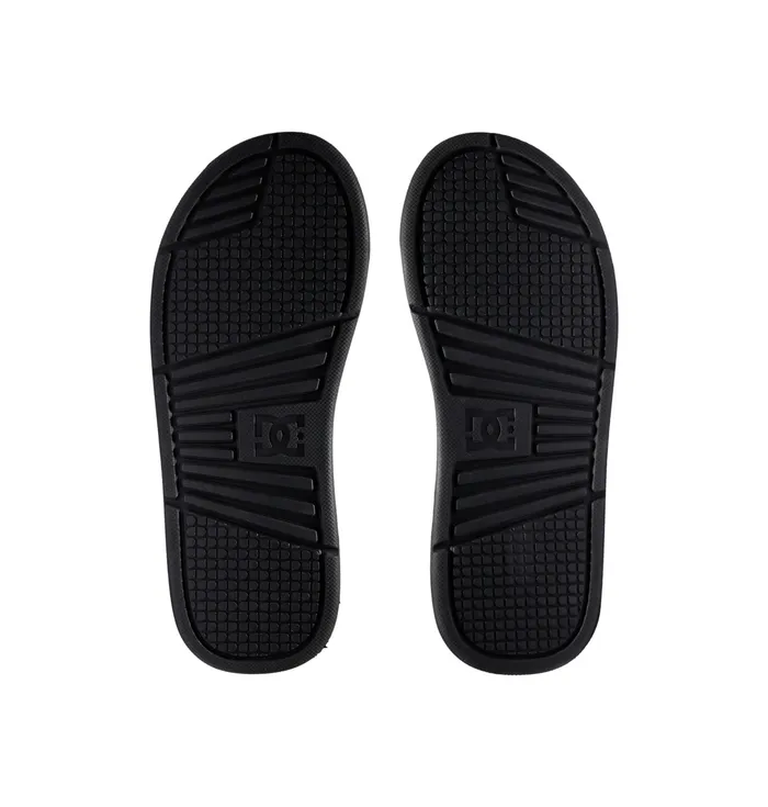 Men Slides DC Shoes Bolsa Slides blackgreywhite